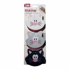 Joie Cat Face Sponges - Pink, Gray, Black